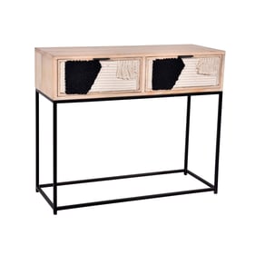 Progressive Furniture Layover Tan Black Console Sofa Table