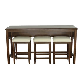 Progressive Furniture Study Hall Brown Off White 4pc Counter Table Set