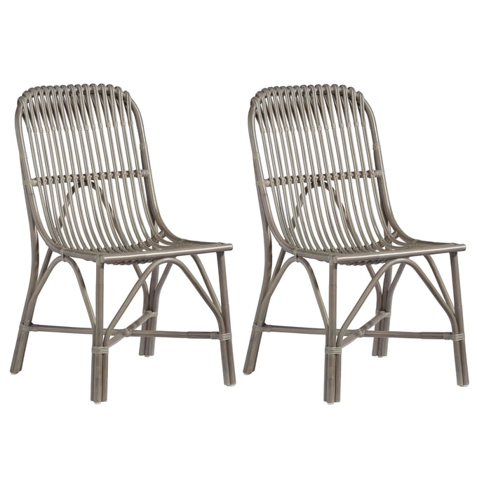 2 Progressive Furniture Oscar Gray Accent Side Chairs PRG-A403-41G