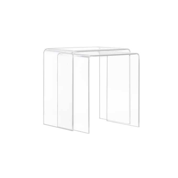 Progressive Furniture A La Carte Clear Acrylic 2pc Nesting Tables PRG-A620-06