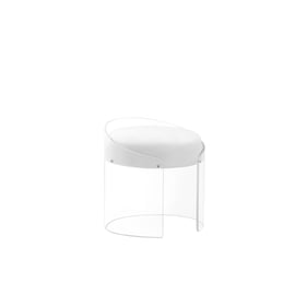 Progressive Furniture A La Carte Clear White Acrylic Stool