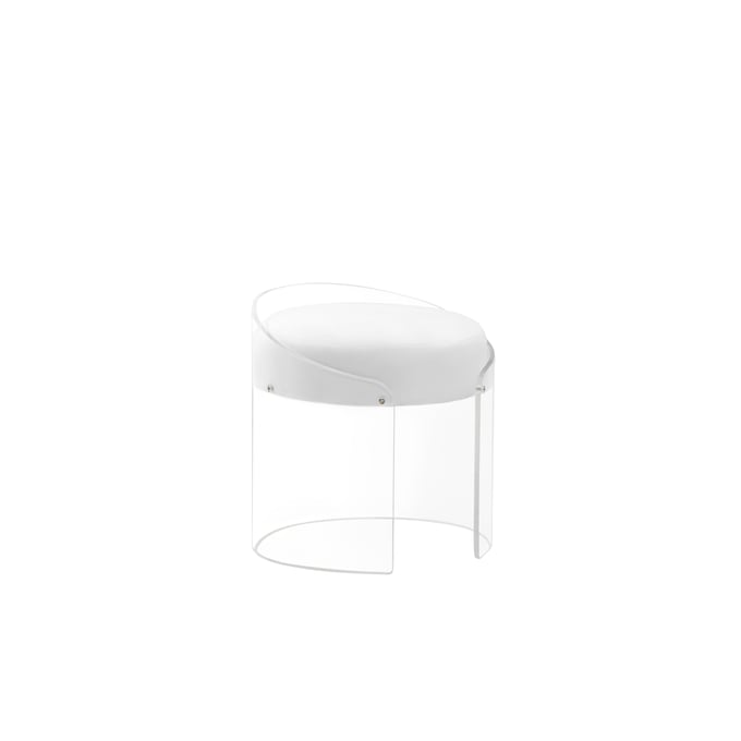 Progressive Furniture A La Carte Clear White Acrylic Stool PRG-A624-41