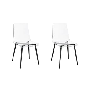 2 Progressive Furniture A La Carte Black Acrylic Dining Chairs