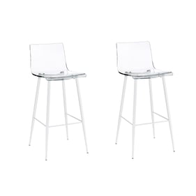 2 Progressive Furniture A La Carte White Acrylic Bar Stools