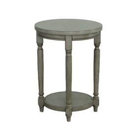 Progressive Furniture Ella Gray Side Table With USB Port