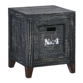 Progressive Furniture Wyatt Black Storage End Table