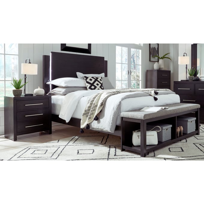 Progressive Furniture Foxfire Black 2pc Bedroom Set with King Bed PRG-B117-94-BR-S1