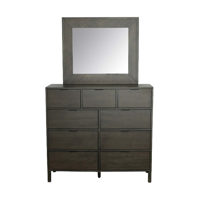 Progressive Furniture Strategy Brown Drawer Dresser and Mirror PRG-B140-23-50