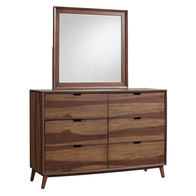 Progressive Furniture Bungalow Brown Double Drawer Dresser And Mirror PRG-B360-23-50