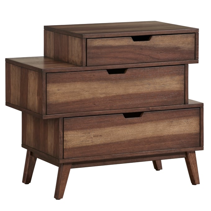 Progressive Furniture Bungalow Brown 3 Drawer Nightstand PRG-B360-44