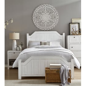 Progressive Furniture Elmhurst White 2pc Bedroom Set with Queen Post Bed