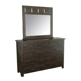 Progressive Furniture Woodbury Brown 9 Drawers Dresser and Mirror