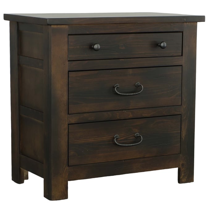 Progressive Furniture Woodbury Brown 3 Drawers Nightstand PRG-B636-43