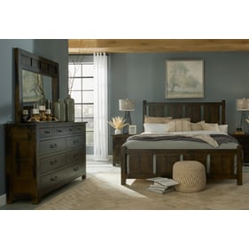 Progressive Furniture Woodbury Brown 4pc Bedroom Set with King Bed