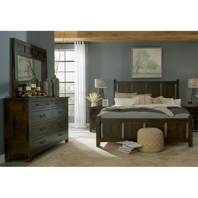 Progressive Furniture Woodbury Brown 4pc Bedroom Set with King Bed PRG-B636-BR-S4