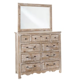 Progressive Furniture Chatsworth White Drawer Dresser and Mirror