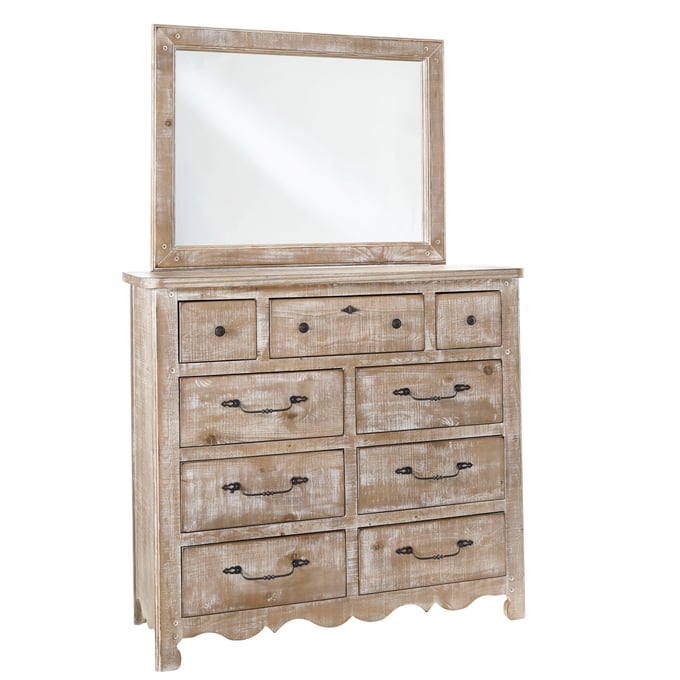 Progressive Furniture Chatsworth White Drawer Dresser and Mirror PRG-B643-21-50