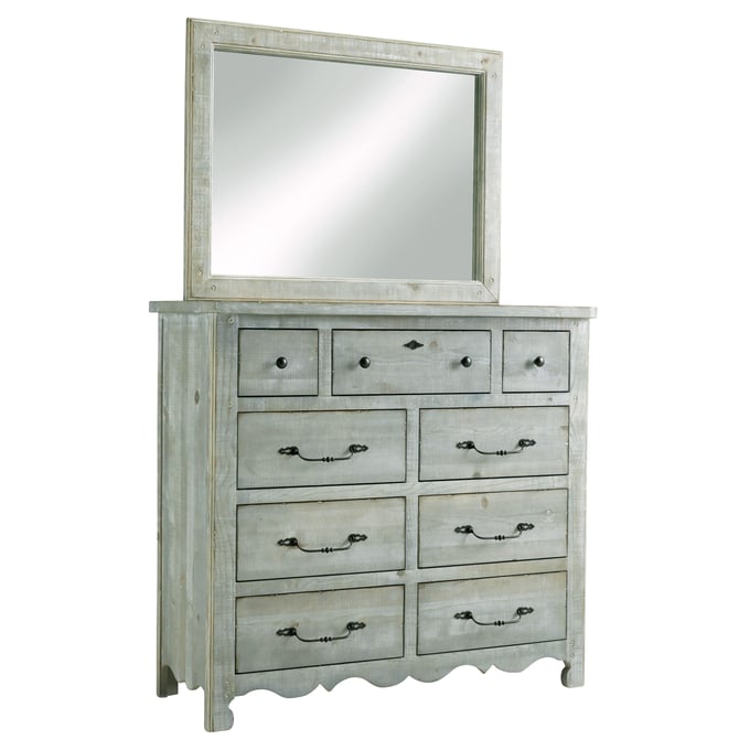 Progressive Furniture Chatsworth Green Drawer Dresser and Mirror PRG-B644-21-50