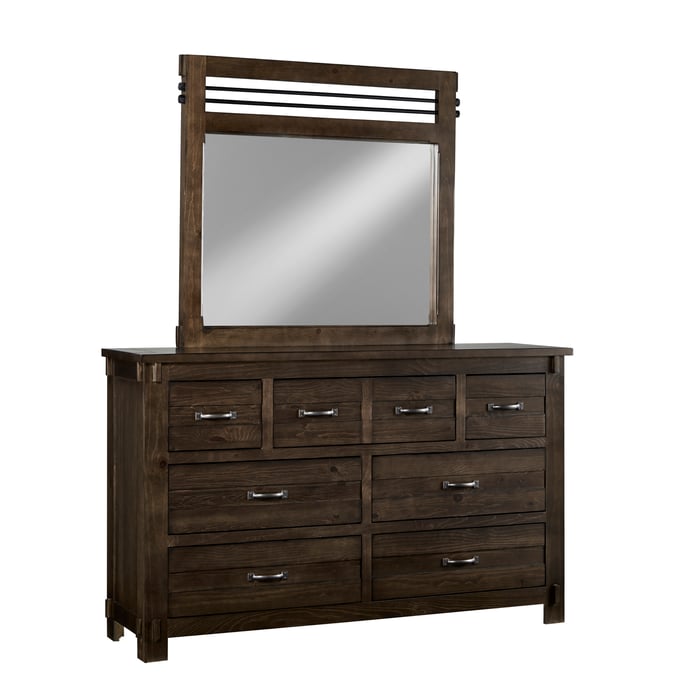 Progressive Furniture Thackery Brown Drawer Dresser And Mirror PRG-B646-23-50