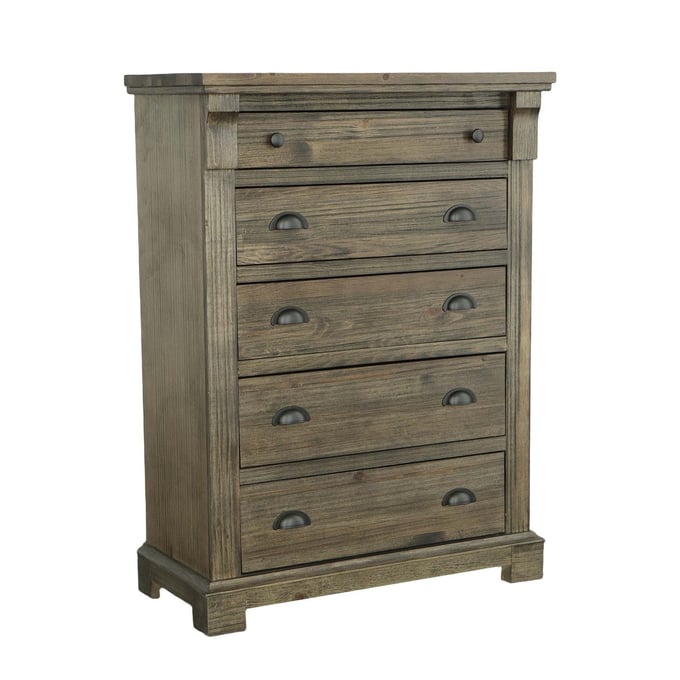 Progressive Furniture Baldwin Brown 5 Drawers Chest PRG-B672-14