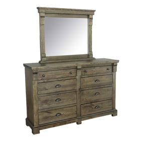 Progressive Furniture Baldwin Brown 8 Drawers Dresser and Mirror