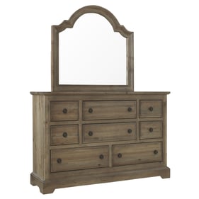 Progressive Furniture Wildfire Tan Drawer Dresser and Mirror