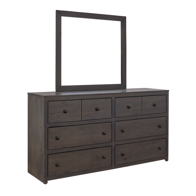 Progressive Furniture Champion Brown 6 Drawers Dresser and Mirror PRG-B711-21-50