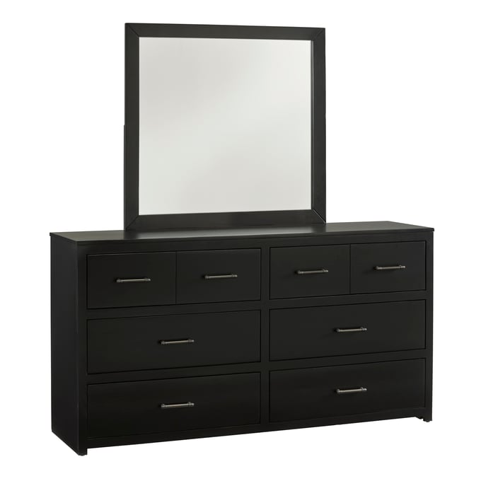 Progressive Furniture Warrior Black Dresser And Mirror PRG-B713-21-50