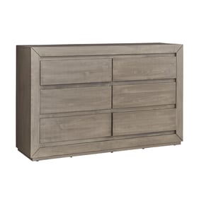 Progressive Furniture Palisades Gray Beige 6 Drawers Double Dresser