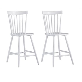 2 Progressive Furniture Adeline White Counter Stools