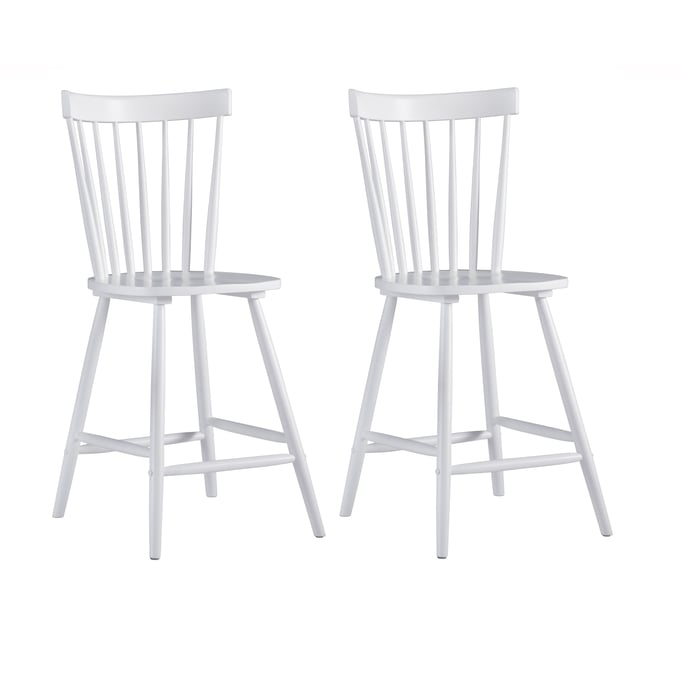 2 Progressive Furniture Adeline White Counter Stools PRG-D224-62W