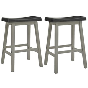 2 Progressive Furniture Gateway Street Black Tan Counter Stools