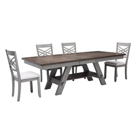 Progressive Furniture Ann Arbor Brown White 5pc Dining Room Set