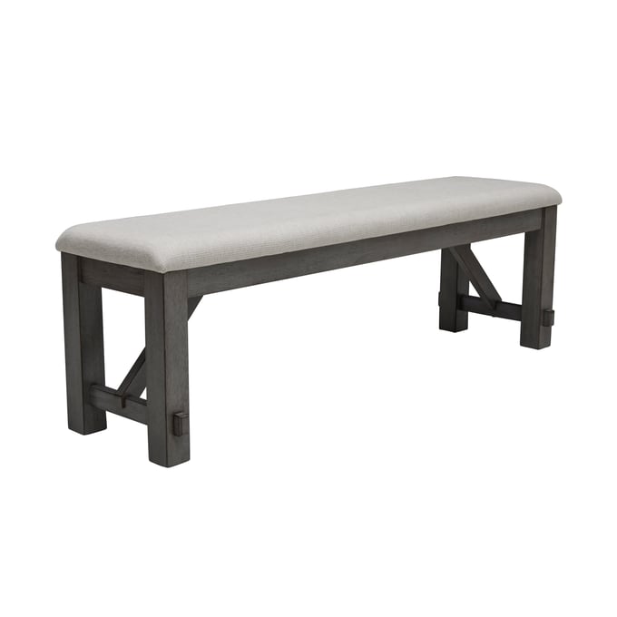 Progressive Furniture Ann Arbor Brown White Upholstered Dining Bench PRG-D732-69