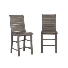 2 Progressive Furniture Willow Gray Counter Chairs