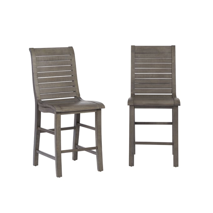 2 Progressive Furniture Willow Gray Counter Chairs PRG-D801-63