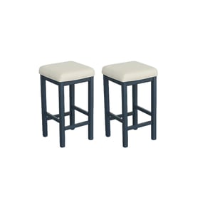 2 Progressive Furniture Irish Pub Denim Blue Upholstered Counter Stools