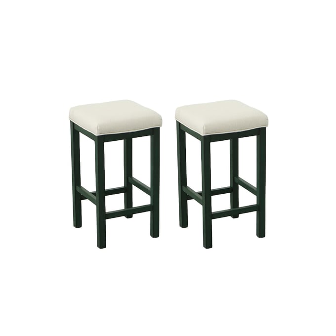 2 Progressive Furniture Irish Pub Evergreen Upholstered Counter Stools PRG-D826-64G