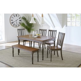 Progressive Furniture Midori Oak Gray 6pc Dining Room Set