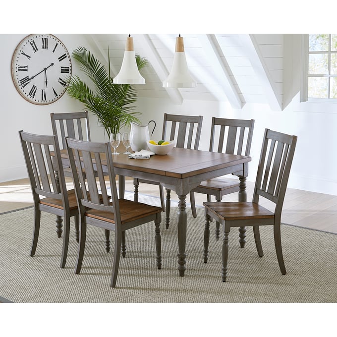 Progressive Furniture Midori Oak Gray 7pc Dining Room Set PRG-D834-10-61-DR-S1