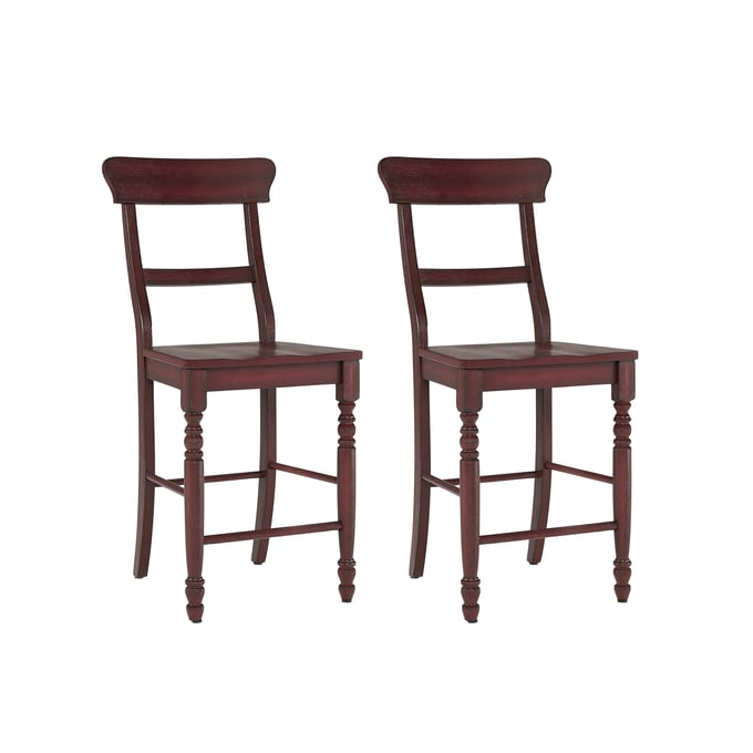 2 Progressive Furniture Savannah Court Red Counter Chairs PRG-D845-62E