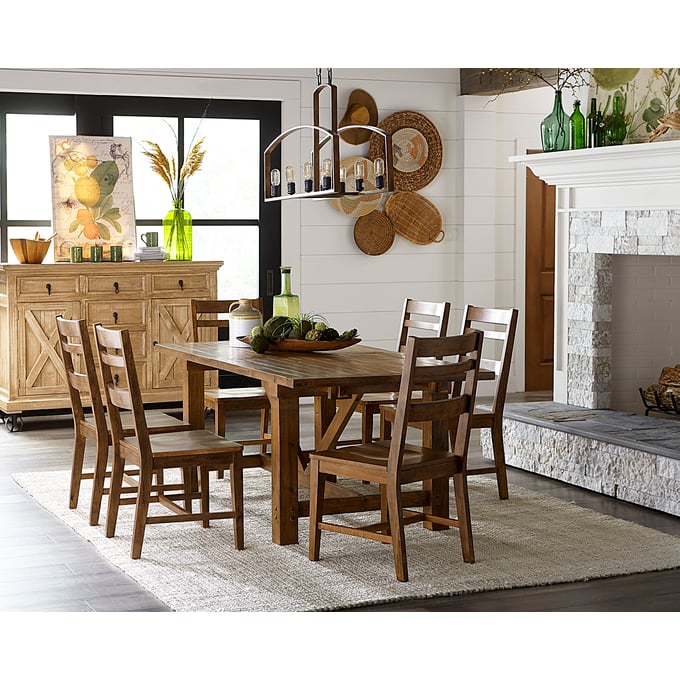 Progressive Furniture Wilder Brown 7pc Dining Room Set PRG-D857-10-61-DR-S1