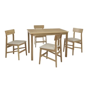 Progressive Furniture Nori Tan Natural 5pc Dining Room Set