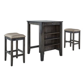 Progressive Furniture Tapas Black 3pc Counter Height Set