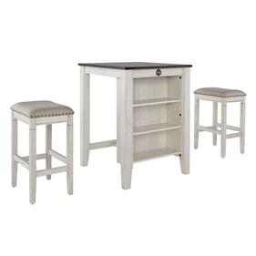 Progressive Furniture Tapas White 3pc Counter Height Set