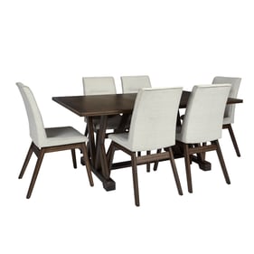 Progressive Furniture Mimosa Brown White 7pc Dining Room Set