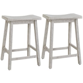 2 Progressive Furniture Harmony Cove White Gray Counter Stools