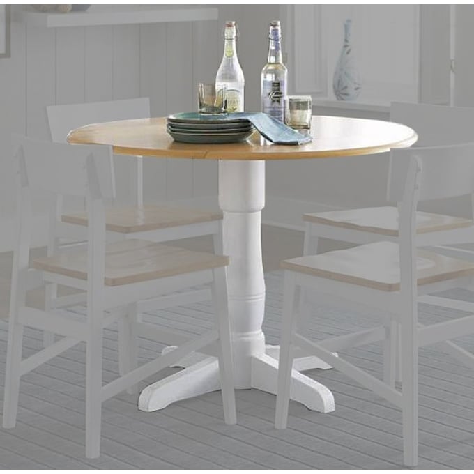 Progressive Furniture Christy White Round Dining Table PRG-D878-13B-13T