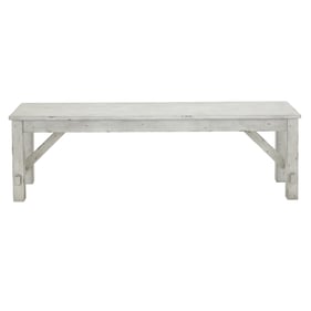 Progressive Furniture MT Pleasant White Gray Dining Bench