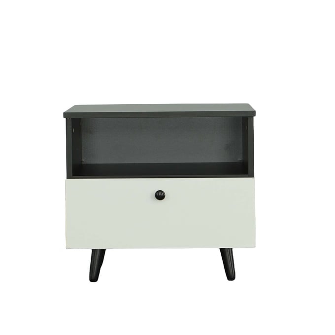 Progressive Furniture Dreamy Black White Nightstand PRG-I201-46